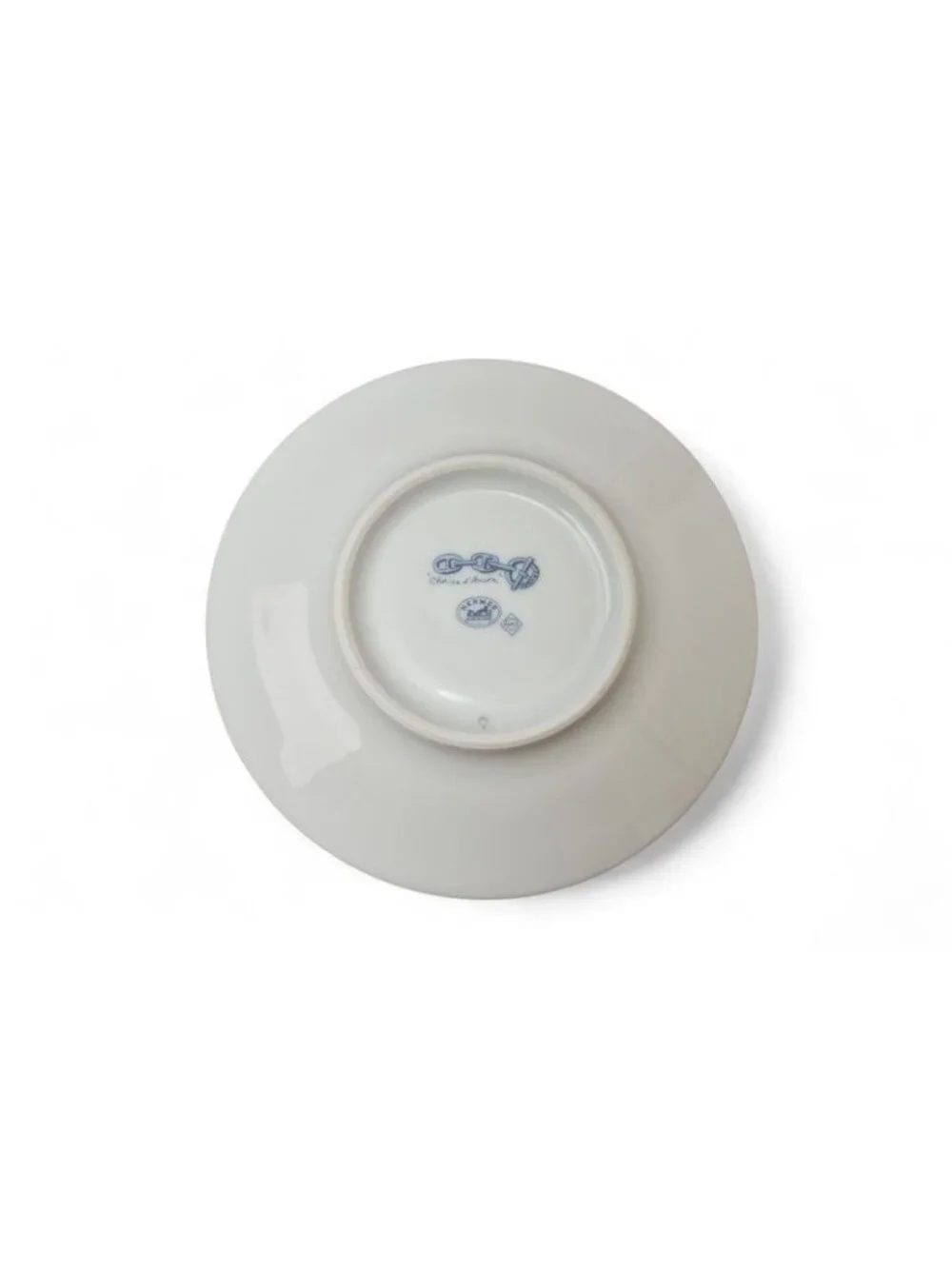 Hermes Set Of 2 Cups And Saucers Pottery Chaine D'Ancre Blue White
